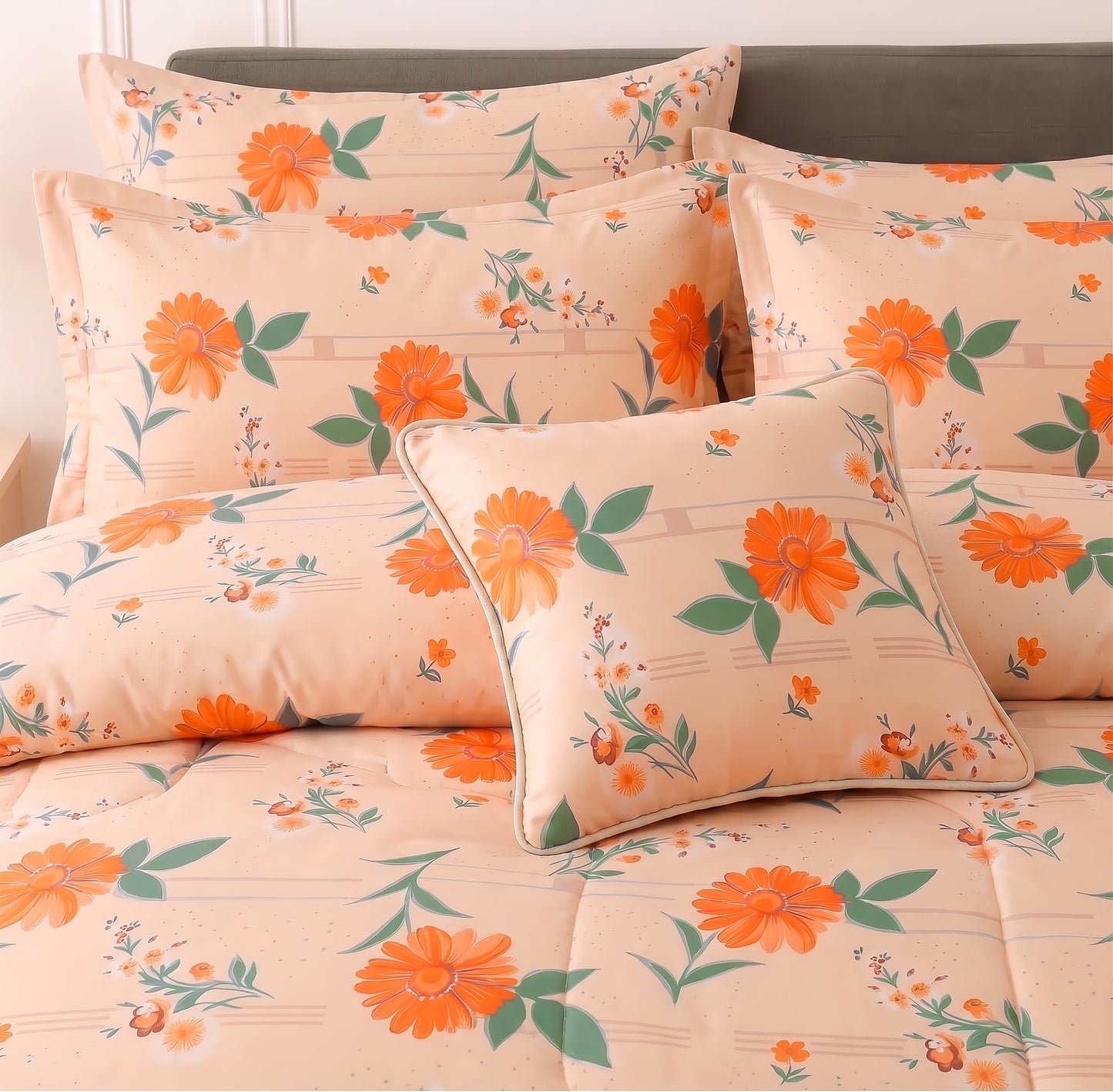 7 Pcs Comforter Set King Size Design KCC 72