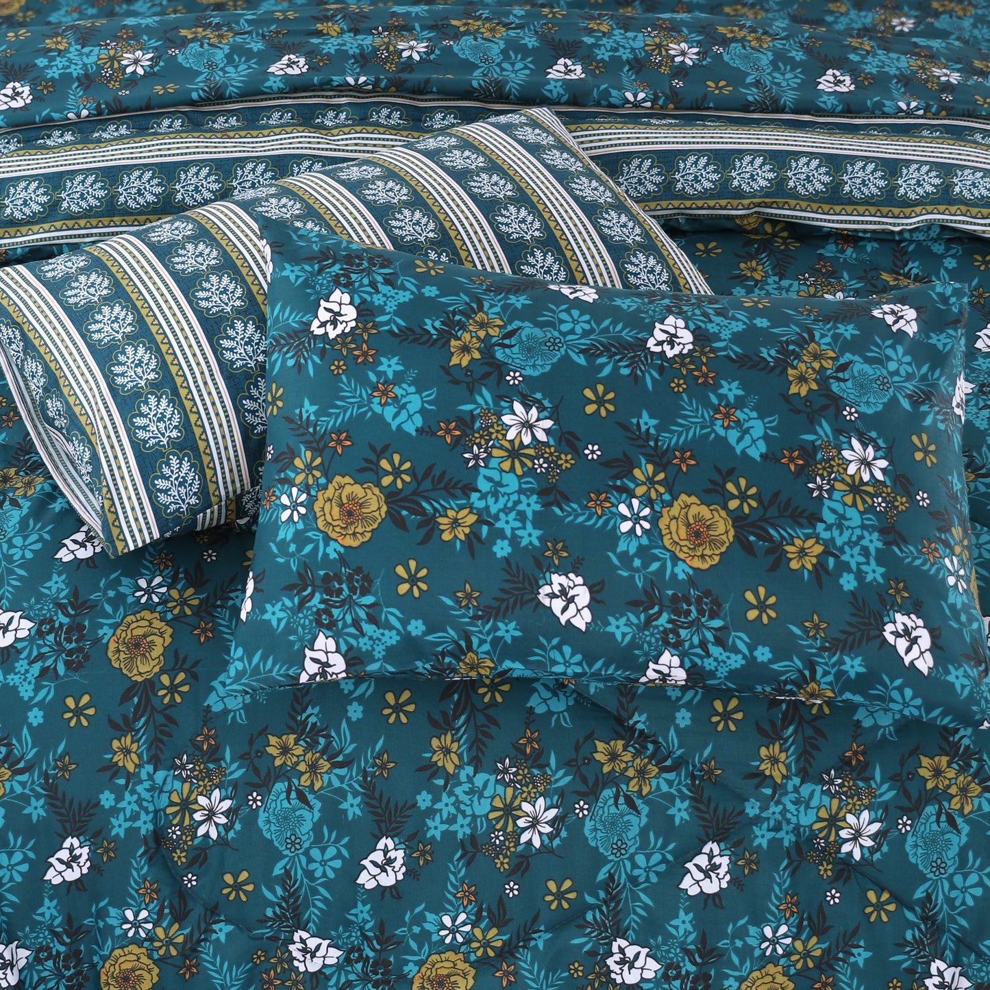 7 Pcs Comforter Set King Size Design KCC 17