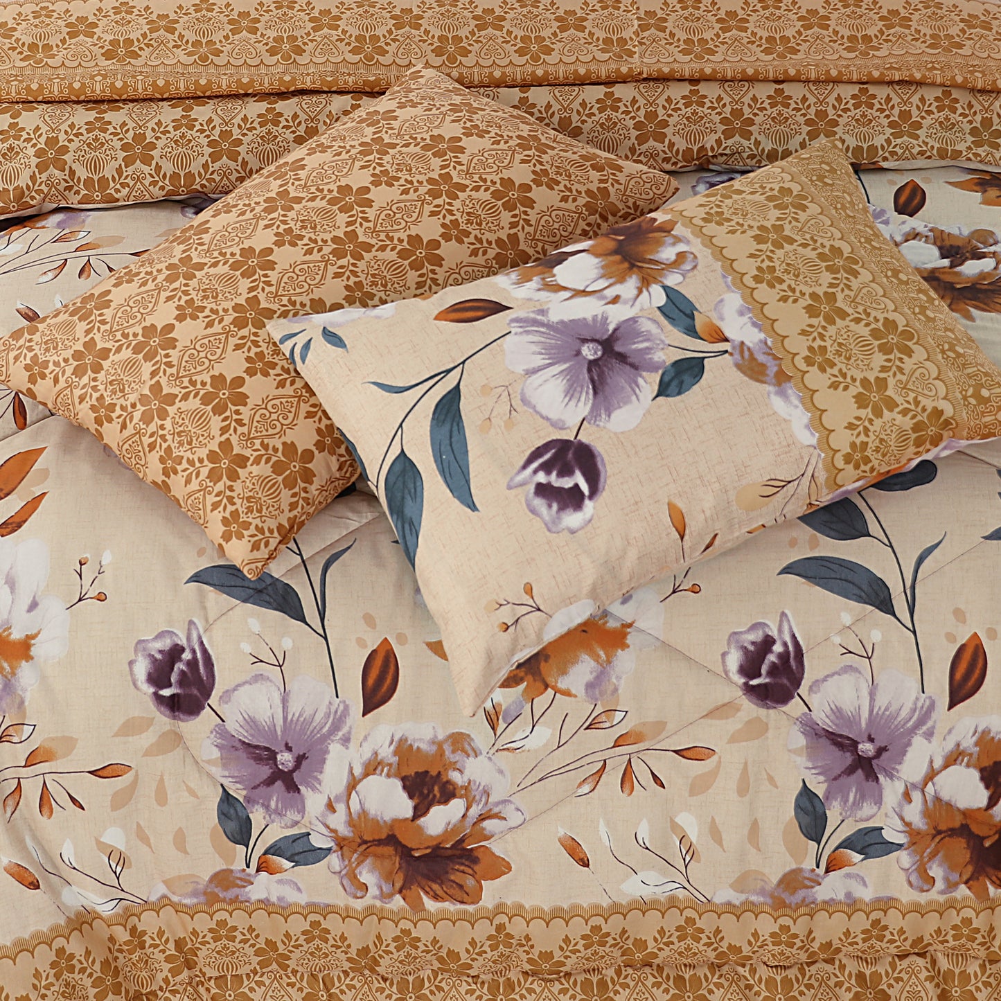 7 Pcs Comforter Set King Size Design KCC 20