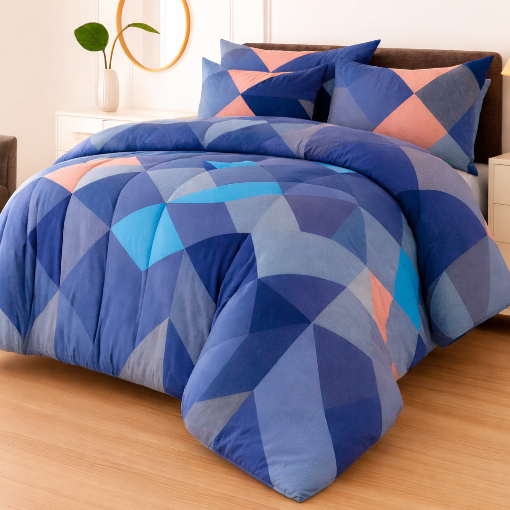 7 Pcs Comforter Set King Size Design KCC 76