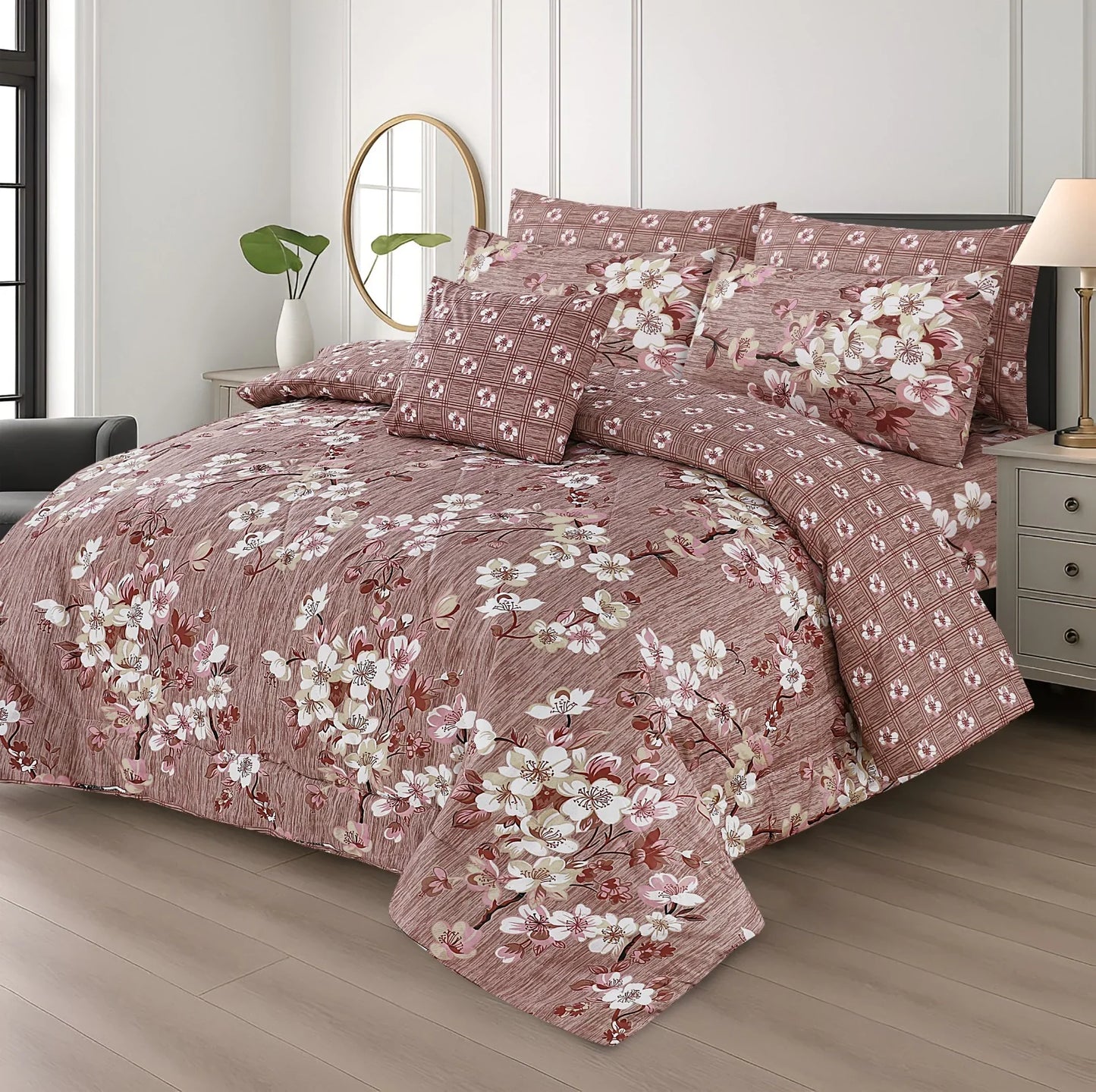 7 Pcs Comforter Set King Size Design KCC 67