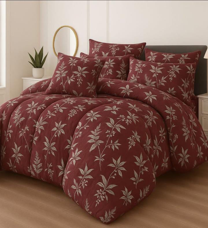 7 Pcs Comforter Set King Size Design KCC 46