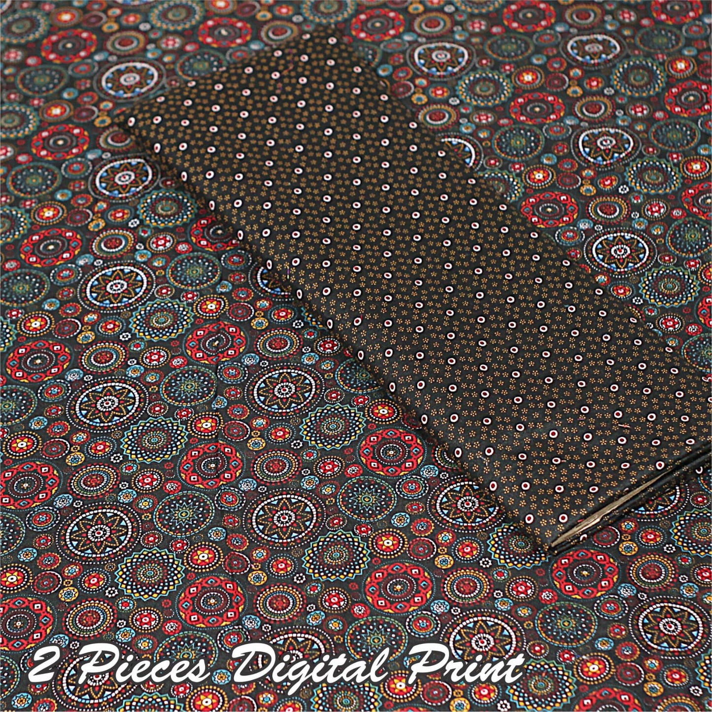 2 Piece – Cotton Digital Print Suit ( Design LS57)