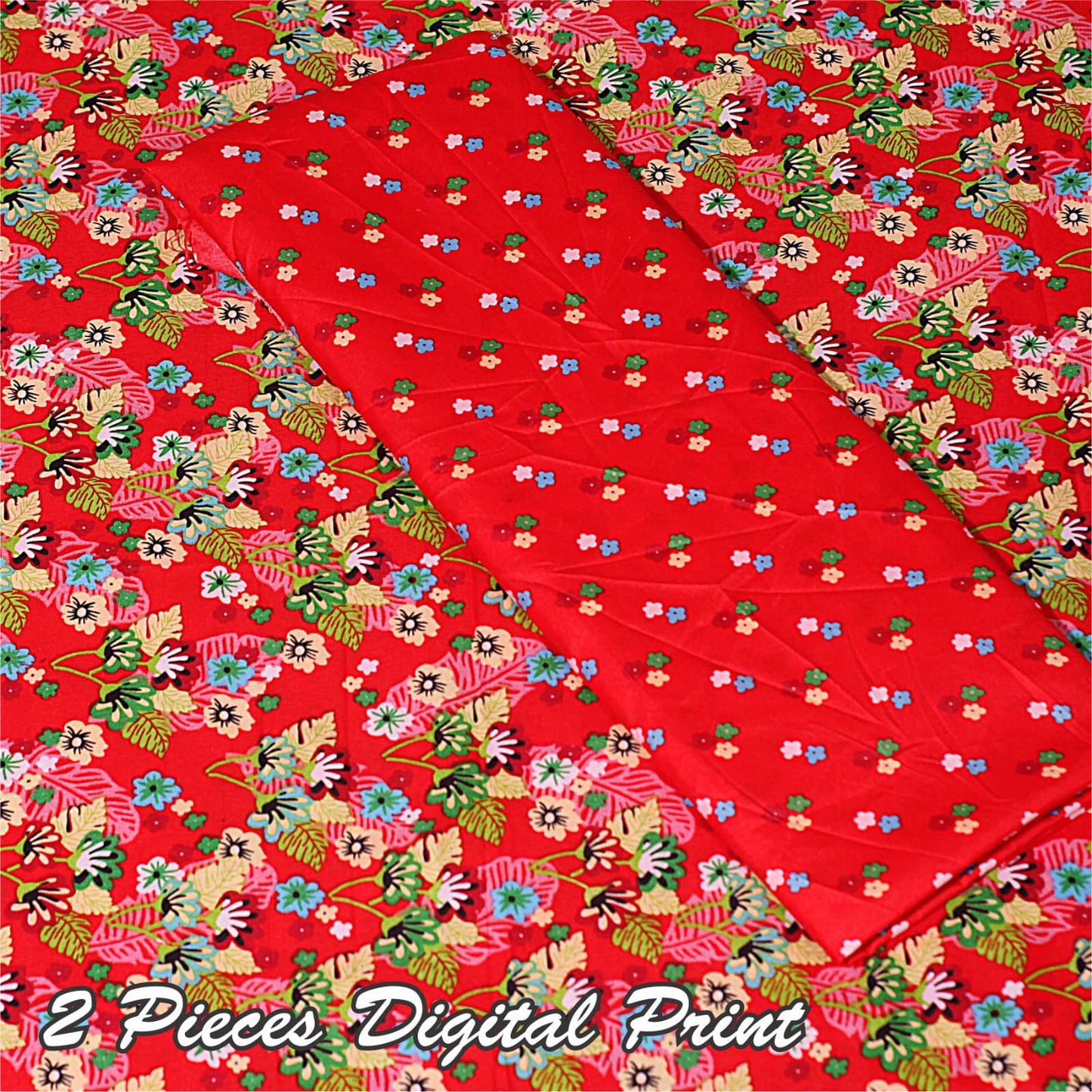 2 Piece – Cotton Digital Print Suit ( Design LS55)