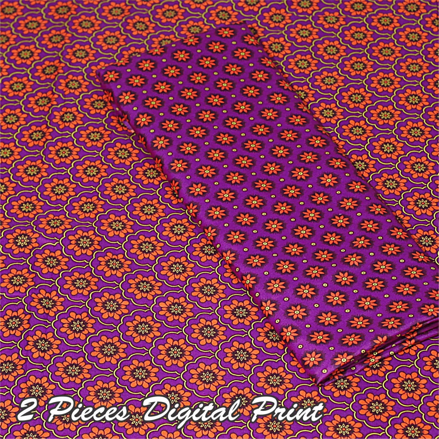 2 Piece – Cotton Digital Print Suit ( Design LS50)