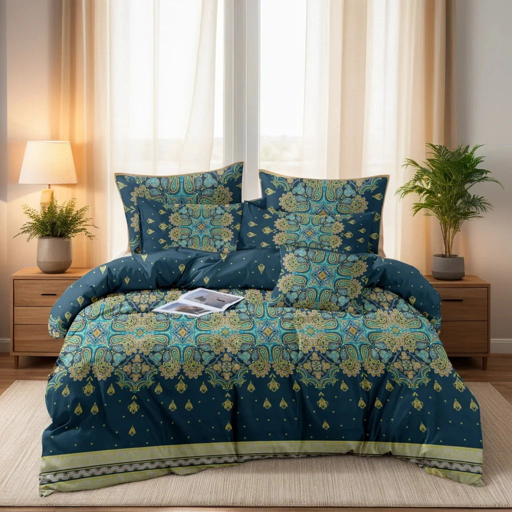 7 Pcs Comforter Set King Size Design KCC 41