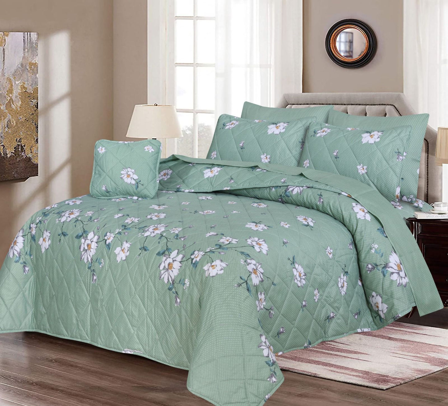 7 Pcs Comforter Set King Size Design KCC 22