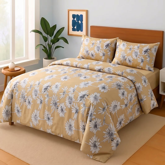 3 Pcs Premium soft cotton Bed sheet C-33