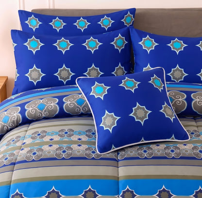 7 Pcs Comforter Set King Size Design KCC 77