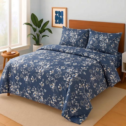 3 Pcs Premium soft cotton Bed sheet C-15