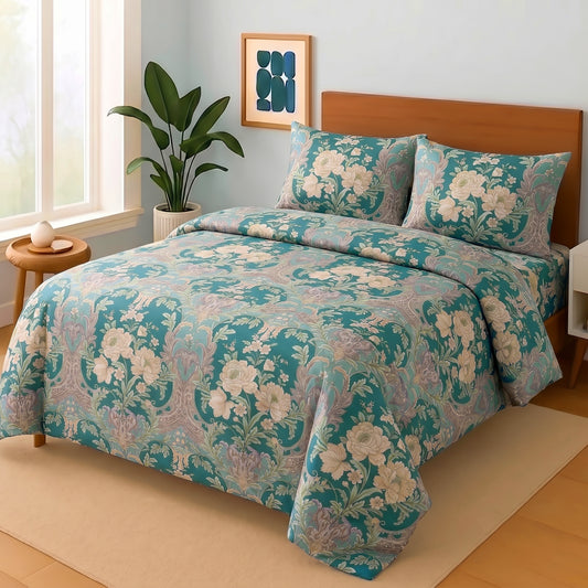 3 Pcs Premium soft cotton Bed sheet C-17
