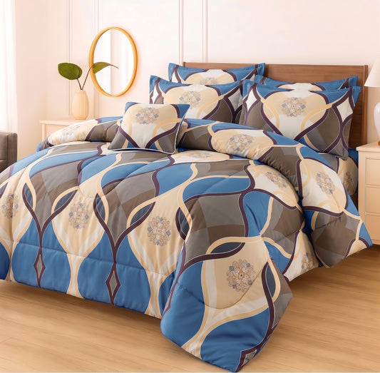 7 Pcs Comforter Set King Size Design KCC 96
