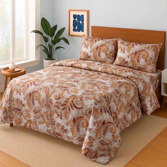 3 Pcs Premium soft cotton Bed sheet C-29