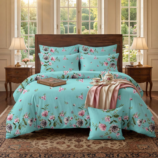 7 Pcs Comforter Set King Size Design KCC 58