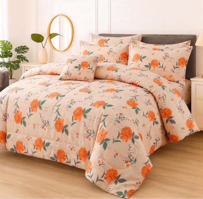 7 Pcs Comforter Set King Size Design KCC 72