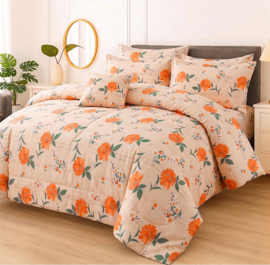 7 Pcs Comforter Set King Size Design KCC 72