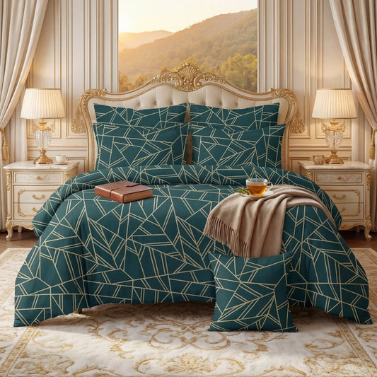 7 Pcs Comforter Set King Size Design KCC 31