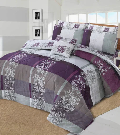 7 Pcs Comforter Set King Size Design KCC 78