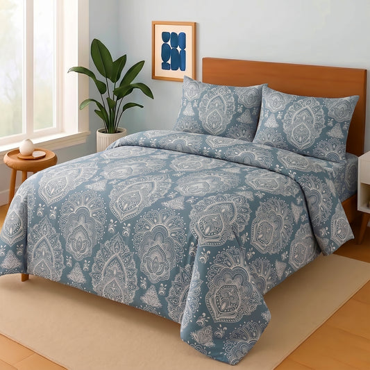 3 Pcs Premium soft cotton Bed sheet C-21