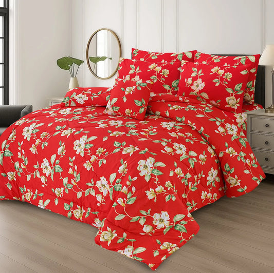 7 Pcs Comforter Set King Size Design KCC 59