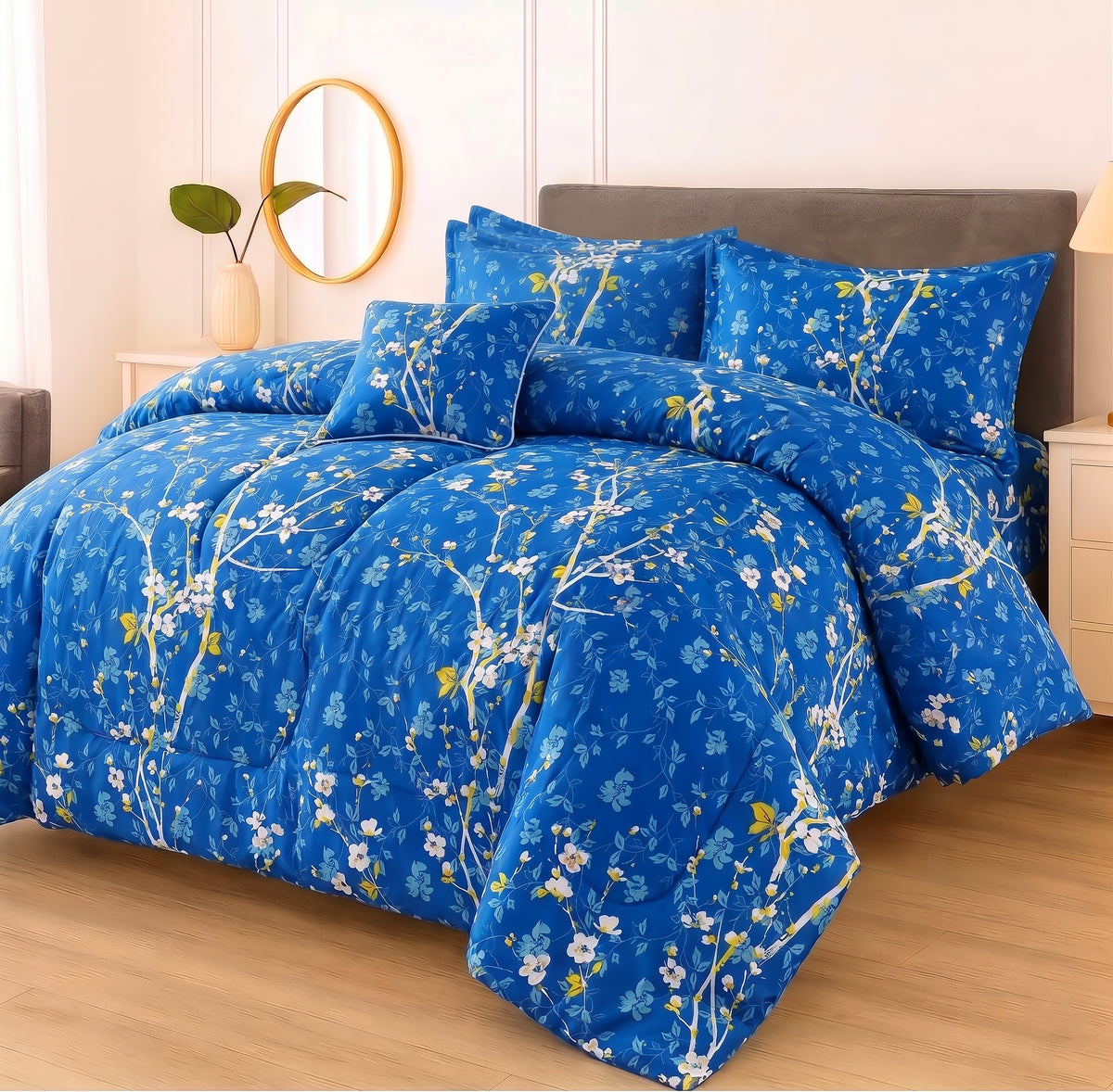 7 Pcs Comforter Set King Size Design KCC 87