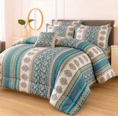 7 Pcs Comforter Set King Size Design KCC 93