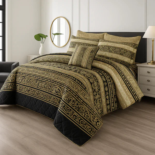 7 Pcs Comforter Set King Size Design KCC 10