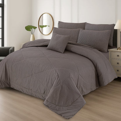 7 Pcs Comforter Set King Size Design KCC 51
