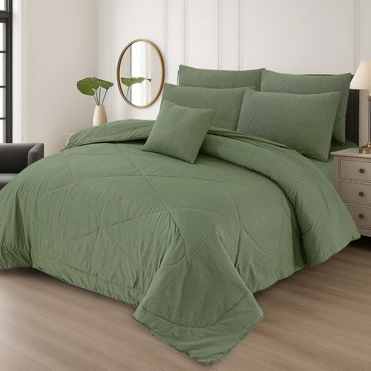 7 Pcs Comforter Set King Size Design KCC 43