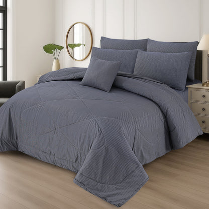 7 Pcs Comforter Set King Size Design KCC 37