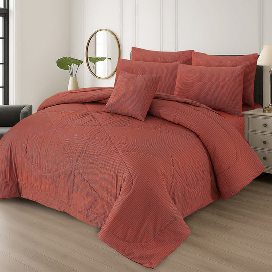7 Pcs Comforter Set King Size Design KCC 25