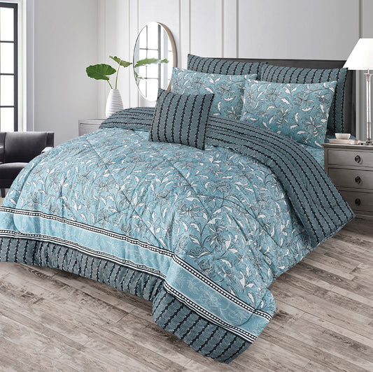 7 Pcs Comforter Set King Size Design KCC 23