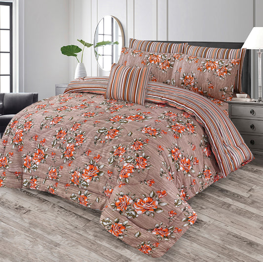 7 Pcs Comforter Set King Size Design KCC 16