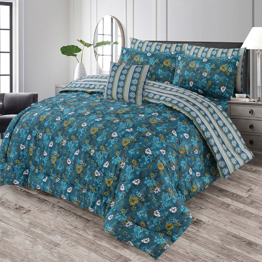 7 Pcs Comforter Set King Size Design KCC 17