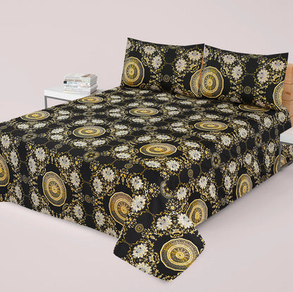 3 Pcs Premium soft cotton Bed sheet C-16