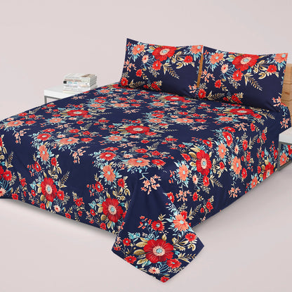 3 Pcs Premium soft cotton Bed sheet C-34