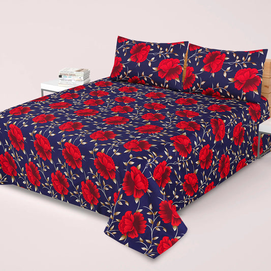 3 Pcs Premium soft cotton Bed sheet C-36