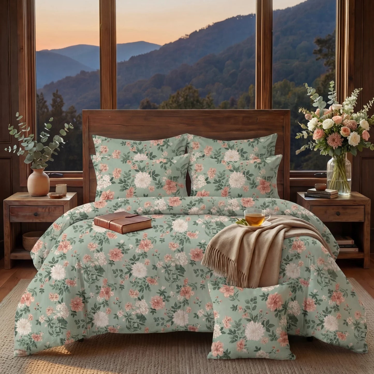 7 Pcs Comforter Set King Size Design KCC 66