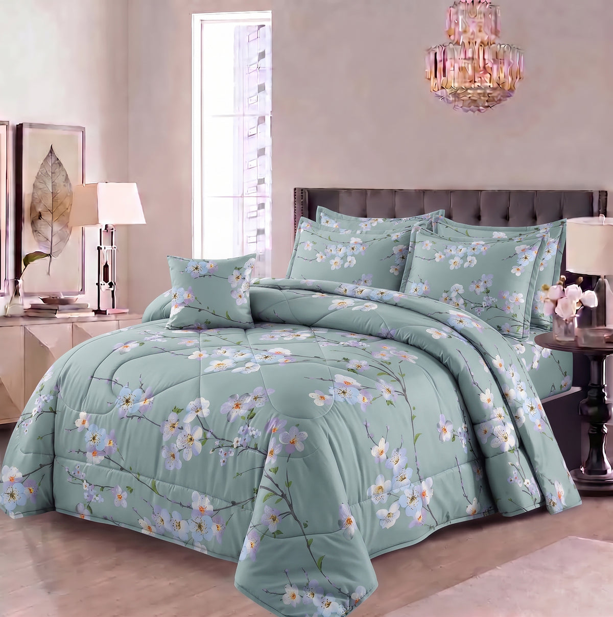 7 Pcs Comforter Set King Size Design KCC 7