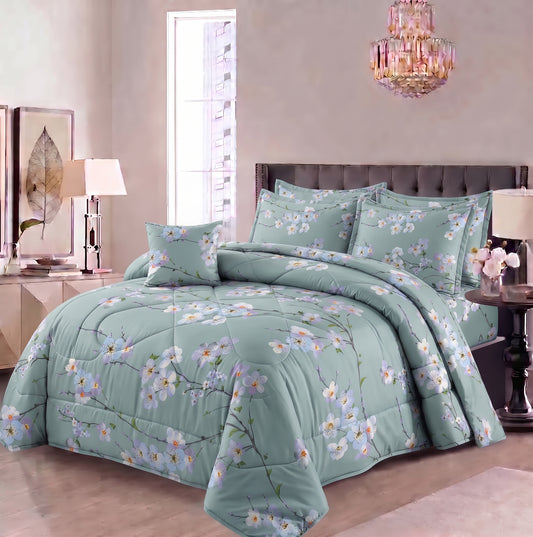 7 Pcs Comforter Set King Size Design KCC 7