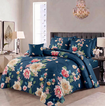 7 Pcs Comforter Set King Size Design KCC 22