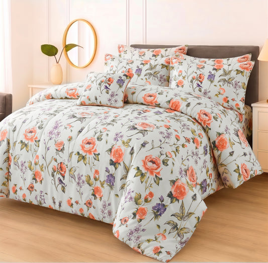 7 Pcs Comforter Set King Size Design KCC 92