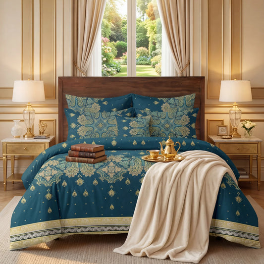 7 Pcs Comforter Set King Size Design KCC 41
