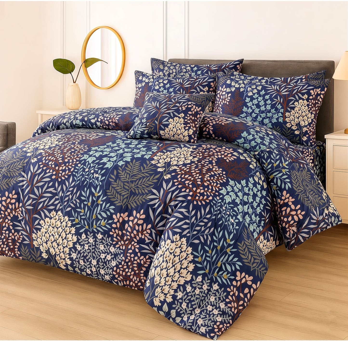 7 Pcs Comforter Set King Size Design KCC 86