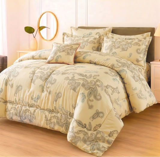 7 Pcs Comforter Set King Size Design KCC 75