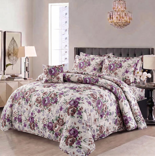 7 Pcs Comforter Set King Size Design KCC 12