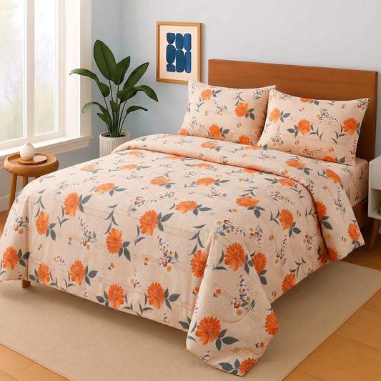 3 Pcs Premium soft cotton Bed sheet C-14