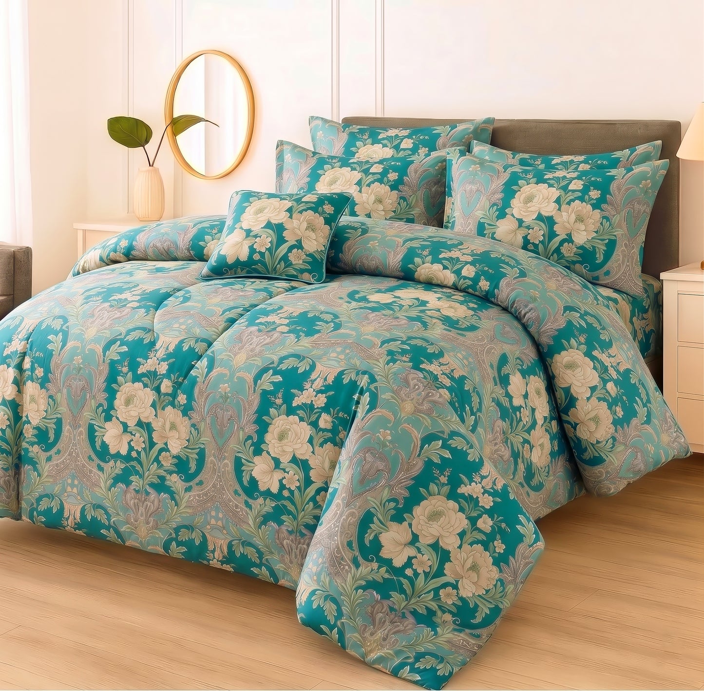 7 Pcs Comforter Set King Size Design KCC 24