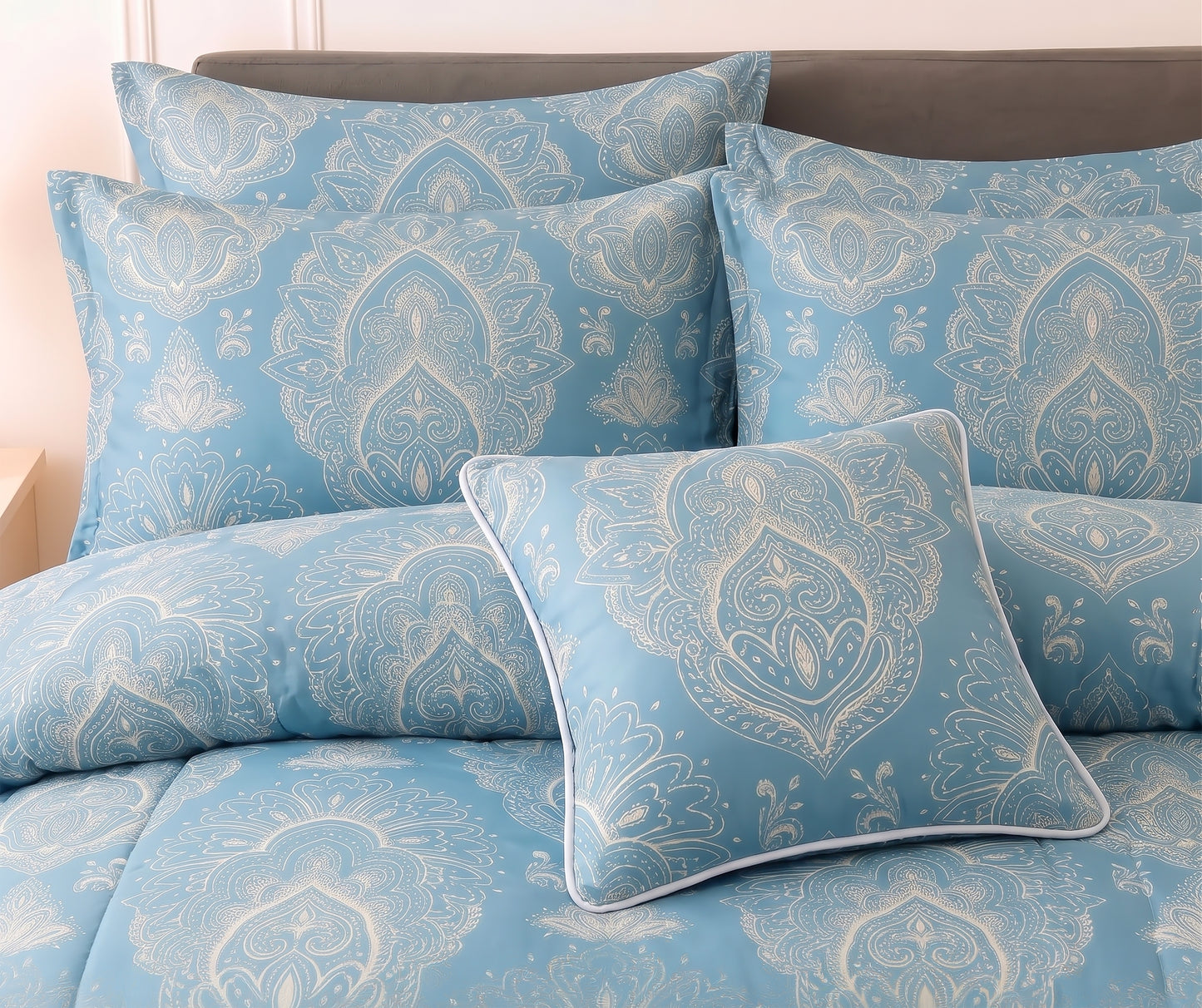 7 Pcs Comforter Set King Size Design KCC 51