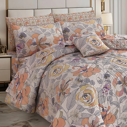 7 Pcs Comforter Set King Size Design KCC 9